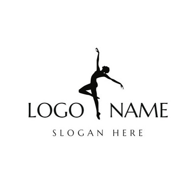 Dancing girl logo design