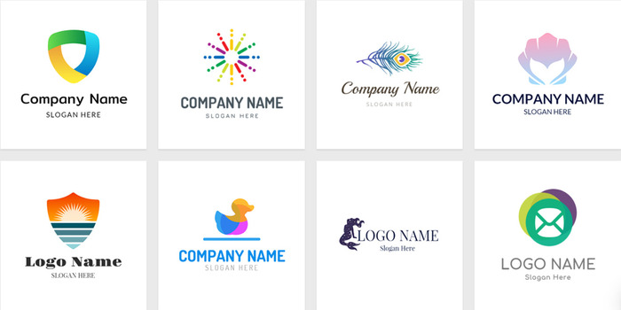 vivid bright color logos
