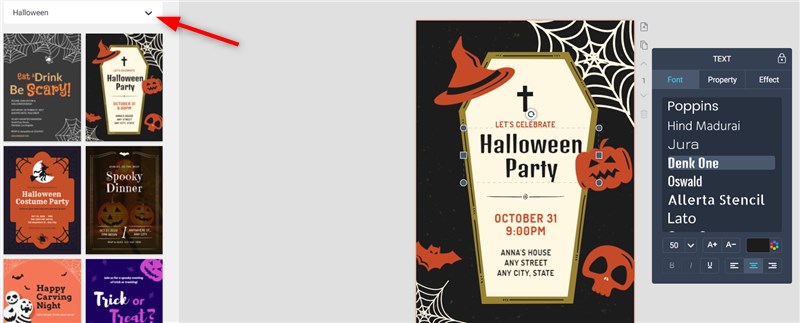 How to Make A Halloween Party Invitation - Step 2
