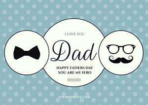 Fathers Day Love You Card Design