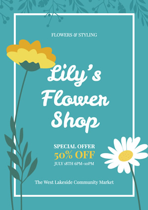 Life Flower Shop Flyer Flyer Design