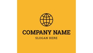 Orange Company Name Business Card Design