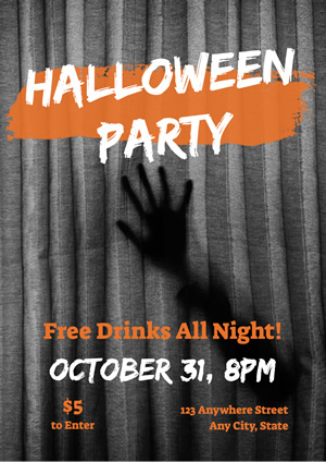 Dark Spooky Halloween Party Poster Poster Design