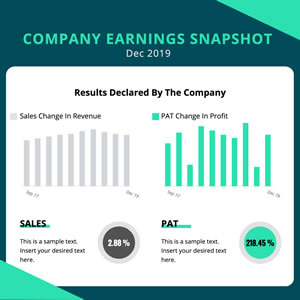 Company Earning Snapshot Column Chart Chart Design