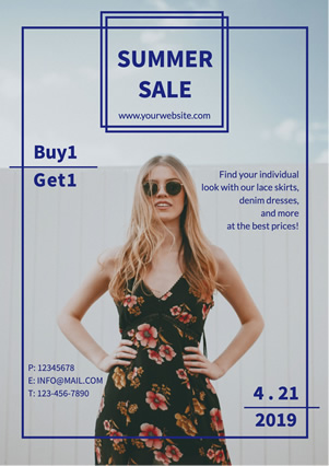 Fashion Collection Summer Sale Promotional Flyer Flyer Design