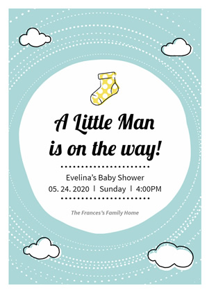 Cute Baby Shower Invitation Design