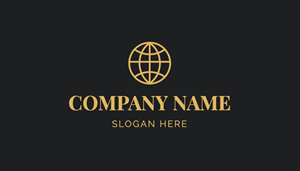 Black Company Name Business Card Design