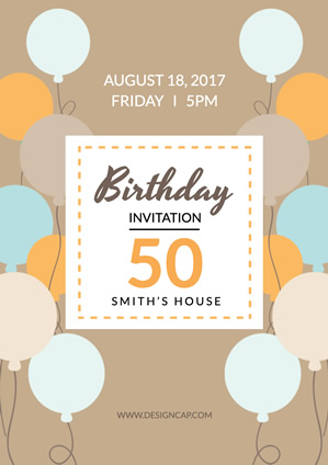 Smith 50 Birthday Poster Design