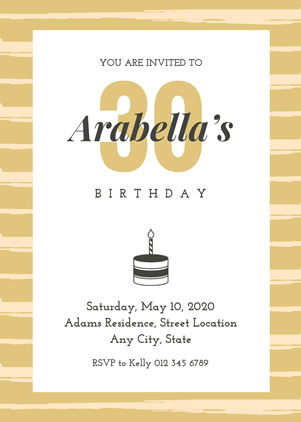30th Birthday Invitation Design