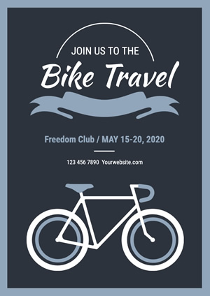 Simple Bike Travel Recruitment Poster Design