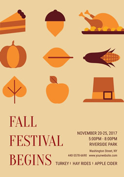 Holiday Fall Festival Poster Poster Design