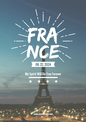 Landscape France Spirit Poster Design
