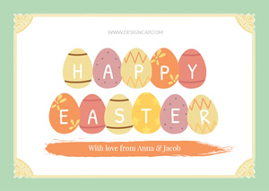 Colorful Egg and Easter Card Design