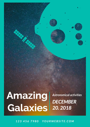 Amazing Galaxy Astronomical Activity Poster Design