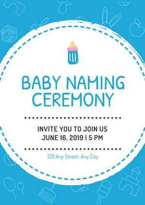 Baby Naming Ceremony Invitation Design
