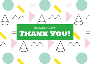 Colorful Thank You Card Design