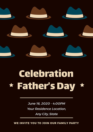 Father's Day Party Invitation Design