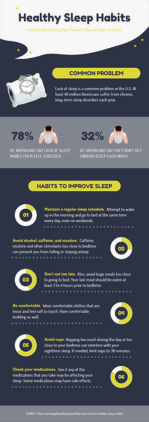 Healthy Sleep Habits Infographic Design