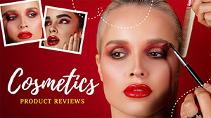 Cosmetics Review YouTube Thumbnail Design