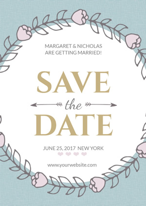 Beautiful Save the Date Invitation Design