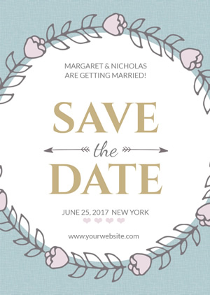 Beautiful Save The Date Invitation Design