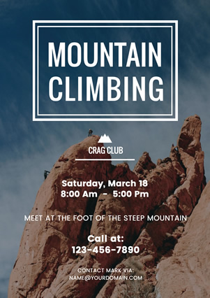 Climbing Photo Club Flyer Design