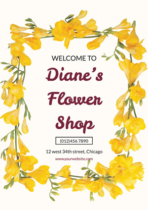 Life Flower Shop Poster Design