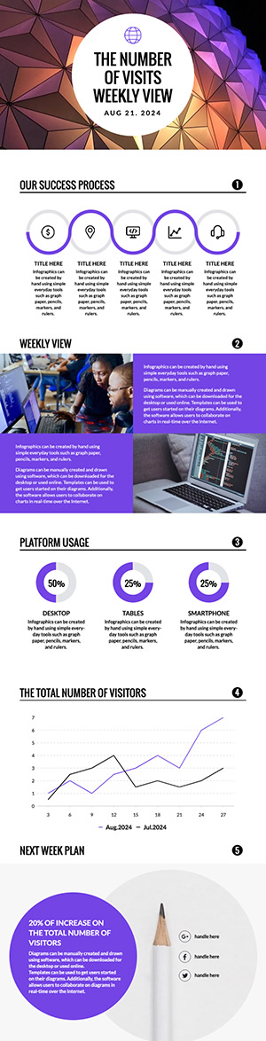Website Weekly View Infographic Design