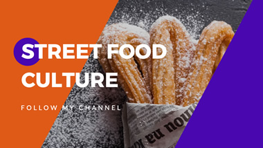 Street Food YouTube Channel Art Design