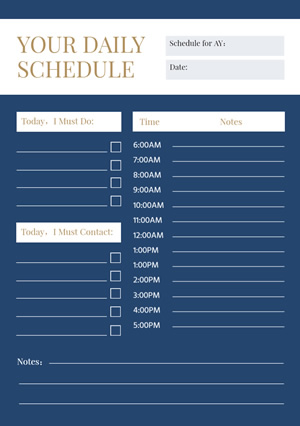 Planning Quotidien design