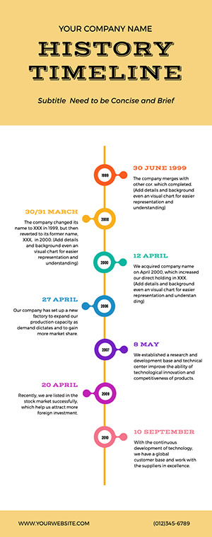Company History Timeline Infographic Design