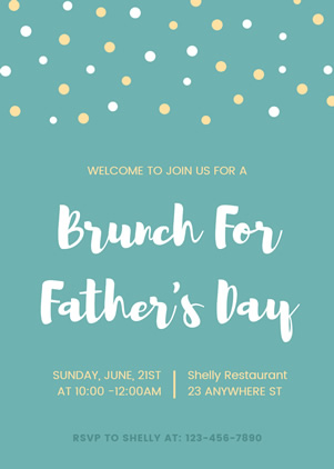 Customize Father's Day Invitation Templates Online | DesignCap