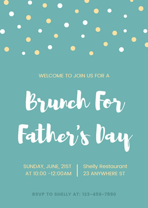 Simple Father's Day Invitation Design