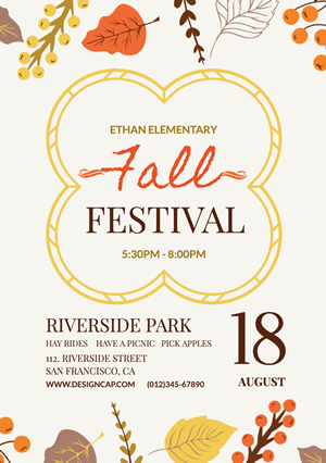Party Fall Festival Flyer Design