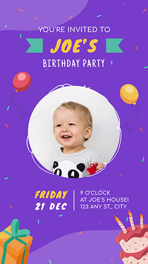 Birthday Invitation Instagram Story Instagram Story Design