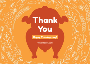 Turkey Thanksgiving Card Design