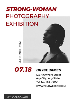 Simple Women Photography Exhibition Poster Design