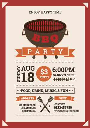 Party Bbq Flyer Flyer Design