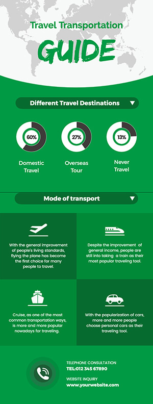 Travel Transportation Guide Infographic Design