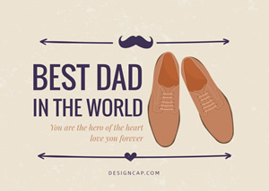 Fathers Day Best Dad Card Design