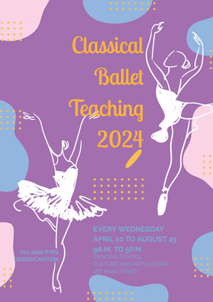 Education Class Ballet Teaching Poster Design