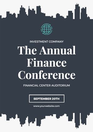 Modern Annual Finance Conference Poster Design