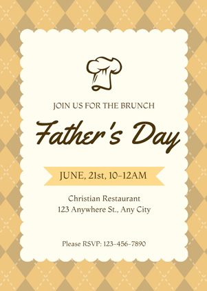 Fathers Day Brunch Invitation Design