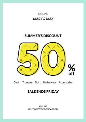 Sale Summer Discount Poster Poster Design