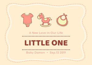 Baby Birth Announcement Card Design