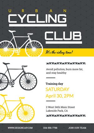 Club Recruit Cycling Club Flyer Design