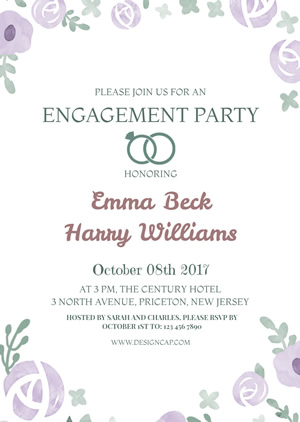 Elegant Engagement Party Invitation Design