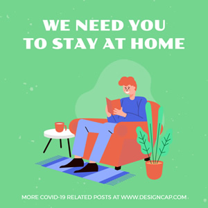 Stay at Home Instagram Post Instagram Post Design