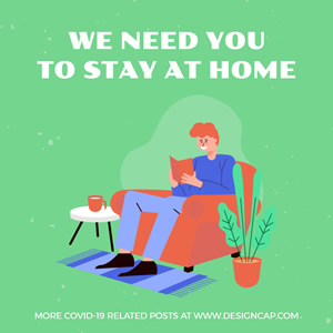 Stay At Home Instagram Post Design