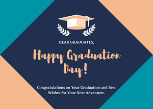 Geometric Graduation Card Design